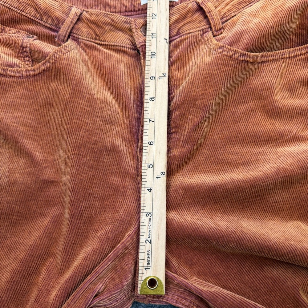 Anthropologie Pilcro Kenna Heritage Corduroy Barrel Jeans 29 Rust Boho Western - Picture 7 of 9
